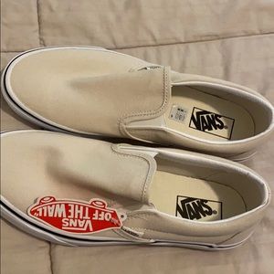 White Slip Ons from Vans